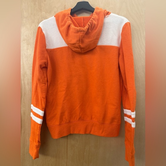 NFL Team Apparel Orange Hoodie with White Drawstrings - Picture 5 of 5